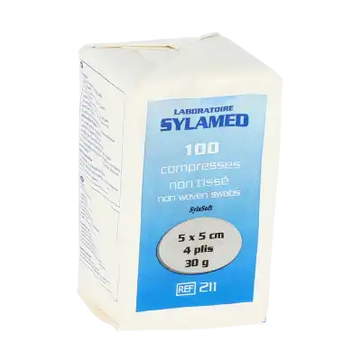 SYLAMED Compr non stérile non tissée 30g/m2 5x5cm B/100