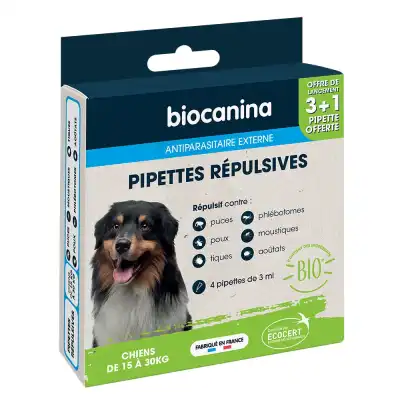 Biocanina Bio Pipette Répulsive Chien 15-30 Kg 3 Pipettes De 3 Ml à Clermont-Ferrand