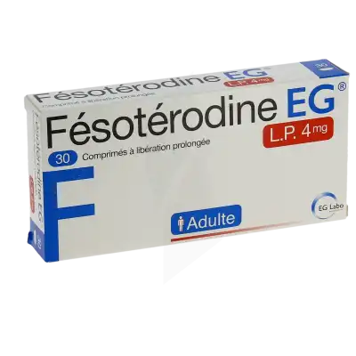 Fesoterodine Eg Lp 4 Mg, Comprimé à Libération Prolongée à Abbeville