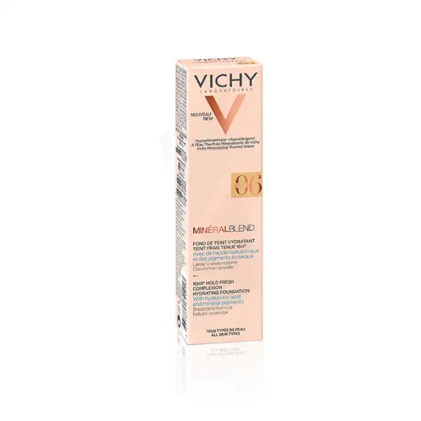 Vichy Minéralblend Fond De Teint Hydratant Teint Frais Teinte N°06 Ocher Tube/30ml