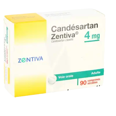 CANDESARTAN ZENTIVA 4 mg, comprimé sécable