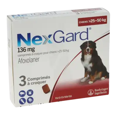 Nexgard 136 Mg Comprime A Croquer Pour Chiens 25 - 50 Kg, Comprimé à Croquer à RUMILLY