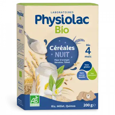 Physiolac Cereales Bio Farine Du Soir B/200g à Annecy