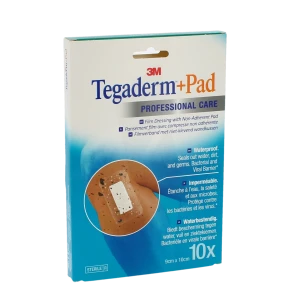 Tegaderm+pad Pansement Adhésif Stérile Avec Compresse Transparent 9x10cm B/10