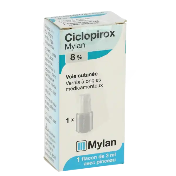 Ciclopirox Viatris 8 %, Vernis à Ongles Médicamenteux