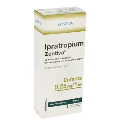 Ipratropium Zentiva 0,25 Mg/1 Ml Enfants, Solution Pour Inhalation Par Nébuliseur En Récipient Unidose à Bordeaux