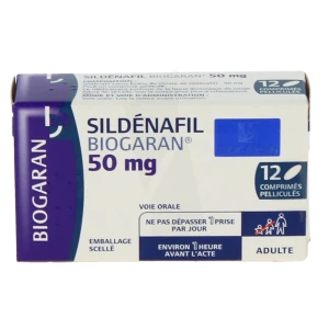 Sildenafil Biogaran 50 Mg, Comprimé Pelliculé