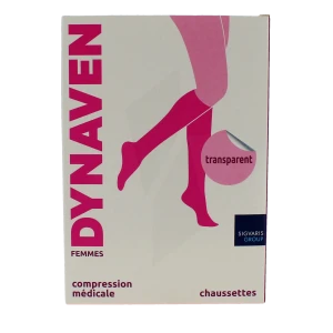 Sigvaris Dynaven Transparent Chaussette Classe 2 Femme Noir Normal S