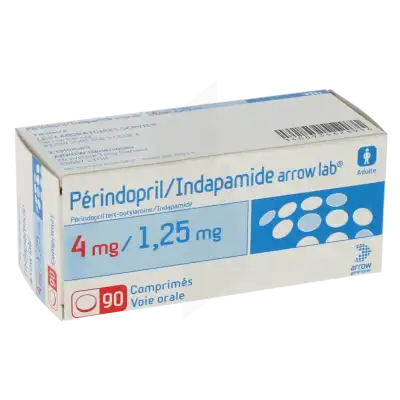 Perindopril/indapamide Arrow Lab 4 Mg/1,25 Mg, Comprimé à Nice