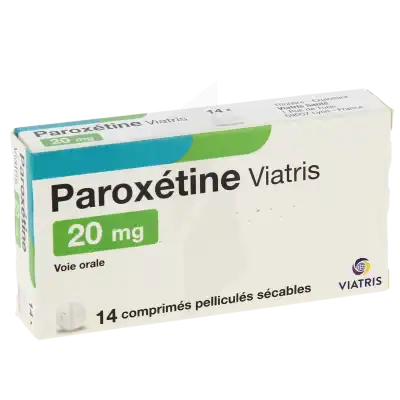 Paroxetine Viatris 20 Mg, Comprimé Pelliculé Sécable à Paris
