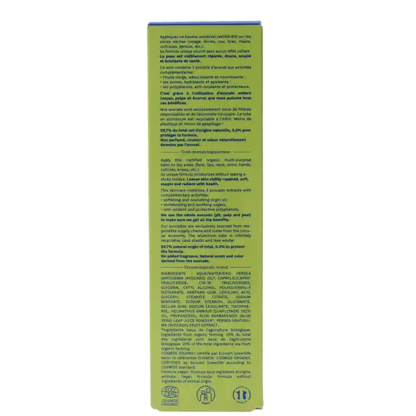 Mustela Baume Universel Aux Trois Extraits D’avocat Bio 75 Ml