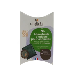 Argiletz Argile En Sachet Lavande Absorbant D'odeur Aspirateur B/12