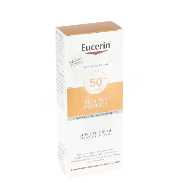 Eucerin Sun Leb Protect Spf50 Crème Gel Corps 150ml