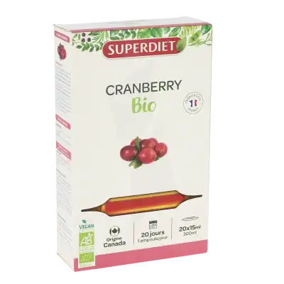 Superdiet Cranberry Bio Jus Confort Urinaire 20 Ampoules/15ml à TOULOUSE