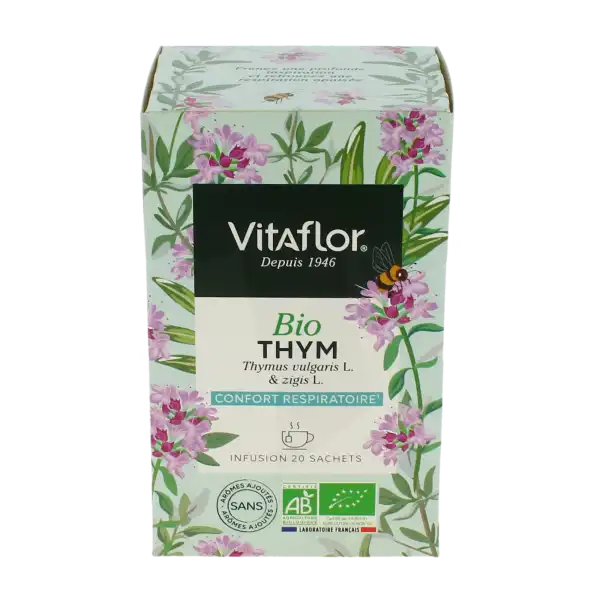 Vitaflor Bio Tisane Thym Confort Respiratoire 18 Sachets