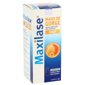 Maxilase Maux De Gorge Alpha-amylase 200 U.ceip/ml, Sirop