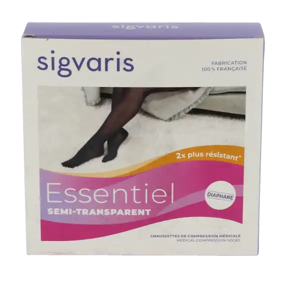 Sigvaris Essentiel Semi-transparent Chaussettes Po Femme Classe 2 Dune Small Normal