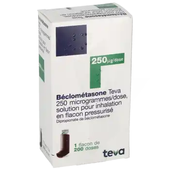 Beclometasone Teva 250 Microgrammes/dose, Solution Pour Inhalation En Flacon Pressurisé à Dreux