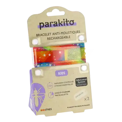 PARA'KITO KIDS Bracelet répulsif anti-moustique rainbow