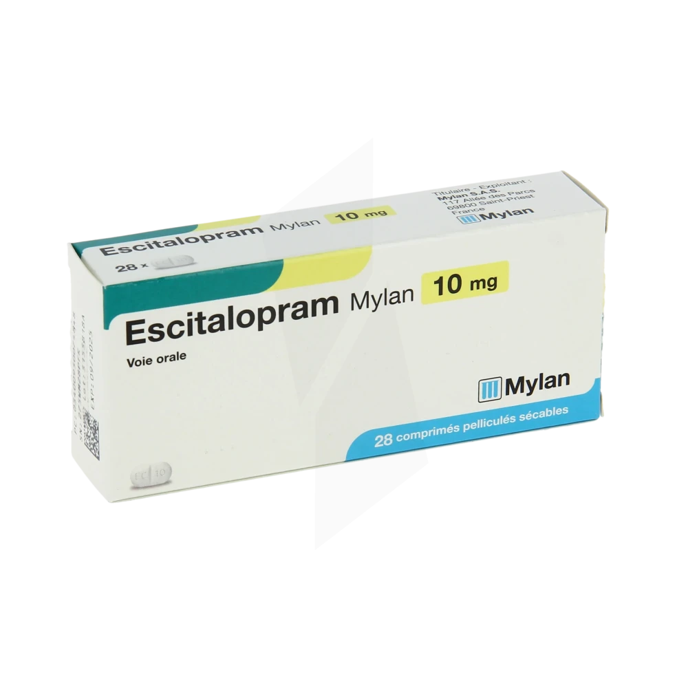 Escitalopram Viatris 10 Mg, Comprimé Pelliculé Sécable