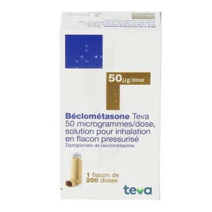 Beclometasone Teva 50 Microgrammes/dose, Solution Pour Inhalation En Flacon Pressurisé