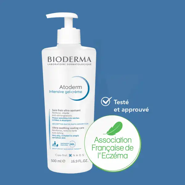 Bioderma Atoderm Intensive Gel Crème Peau Sèche Sujette Eczema Atopique 500ml