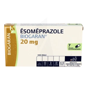 Esomeprazole Biogaran 20 Mg, Gélule Gastro-résistante