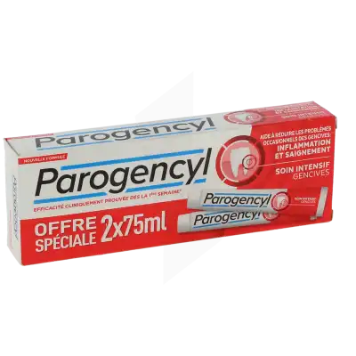 Parogencyl Pâte Dentifrice Soin Intensif Gencives Menthe 2t/75ml à BRIÉ-ET-ANGONNES