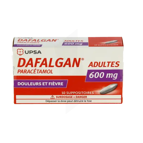 Dafalgan Adultes 600 Mg, Suppositoire