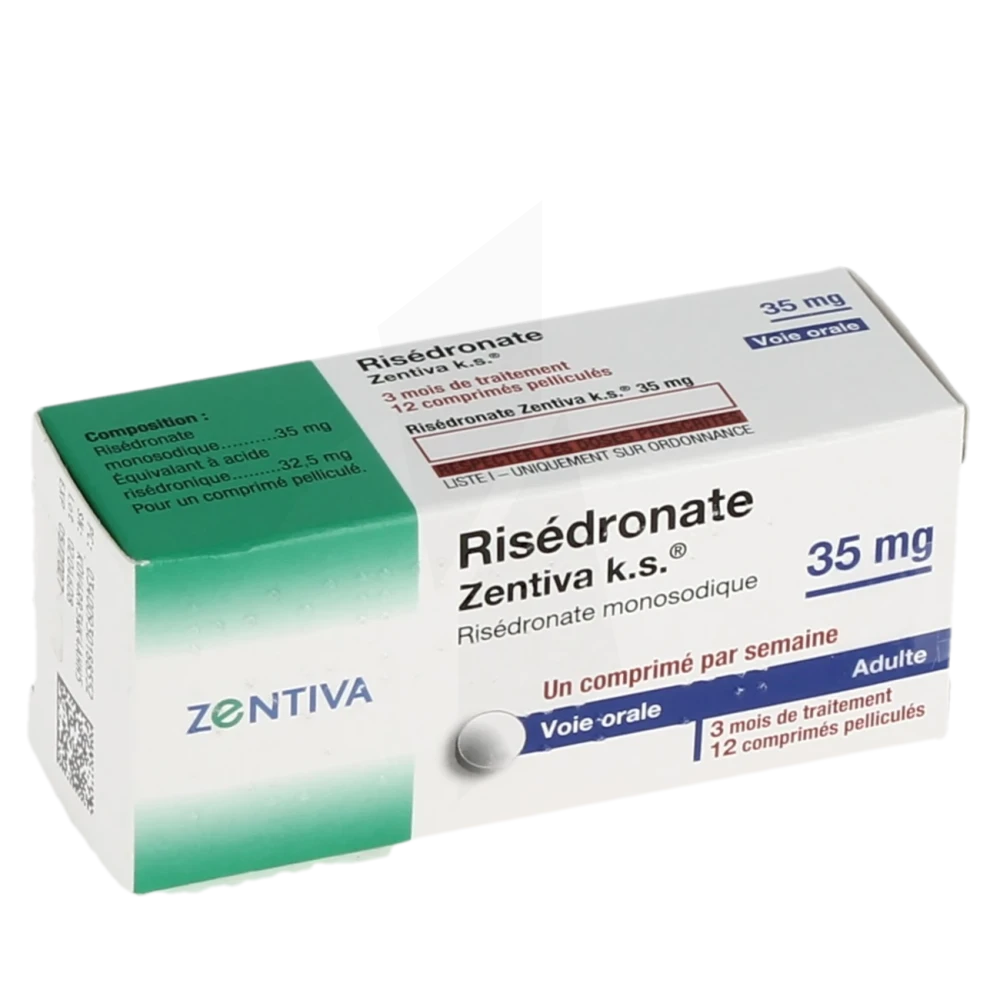 Risedronate Zentiva K.s. 35 Mg, Comprimé Pelliculé