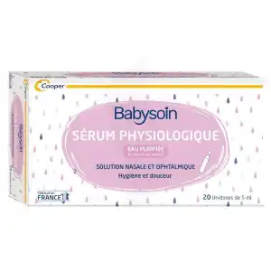 Babysoin Solution Sérum Physiologique 20 Unidoses/5ml à ANGLET