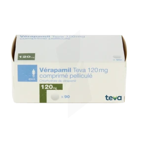 Verapamil Teva 120 Mg, Comprimé Pelliculé