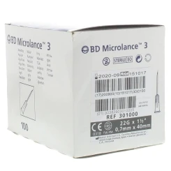 Bd Microlance 3, G22 1, 0,7 Mm X 25 Mm, Noir 