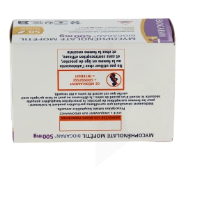 Mycophenolate Mofetil Biogaran 500 Mg, Comprimé Pelliculé