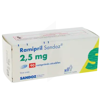 Ramipril Sandoz 2,5 Mg, Comprimé Sécable à Clermont-Ferrand