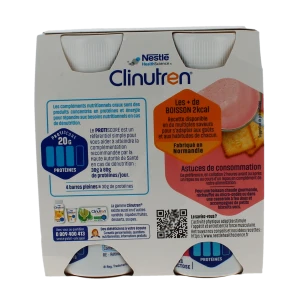 Clinutren Boisson 2 Kcal Nutriment Fraise 4 Bouteilles/200ml