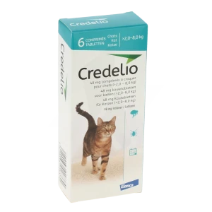 Credelio 48 Mg Comprime A Croquer Pour Chats (> 2,0 - 8,0 Kg), Comprimé à Croquer