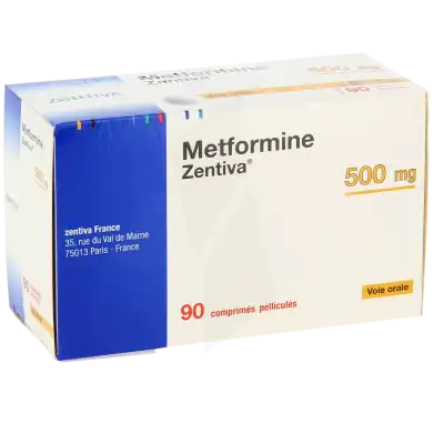 Metformine Zentiva 500 Mg, Comprimé Pelliculé à MONTEREAU-FAULT-YONNE
