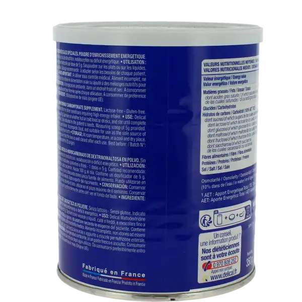 Delical Maltodextridine Poudre D'enrichissement énergétique B/350g