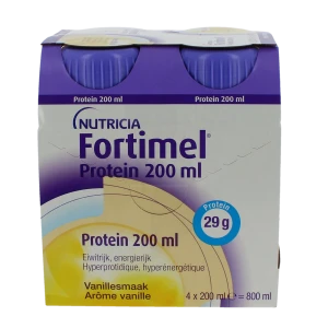 Fortimel Protein Nutriment Vanille 4 Bouteilles/200ml