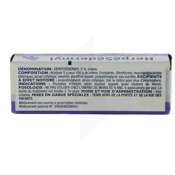 Herpesedermyl 5 %, Crème