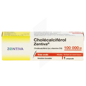 Cholecalciferol Zentiva 100 000 Ui, Solution Buvable En Ampoule