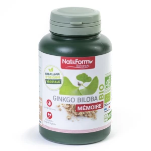 Nat&form Bio Ginkgo Biloba Bio 200 Gélules Végétales