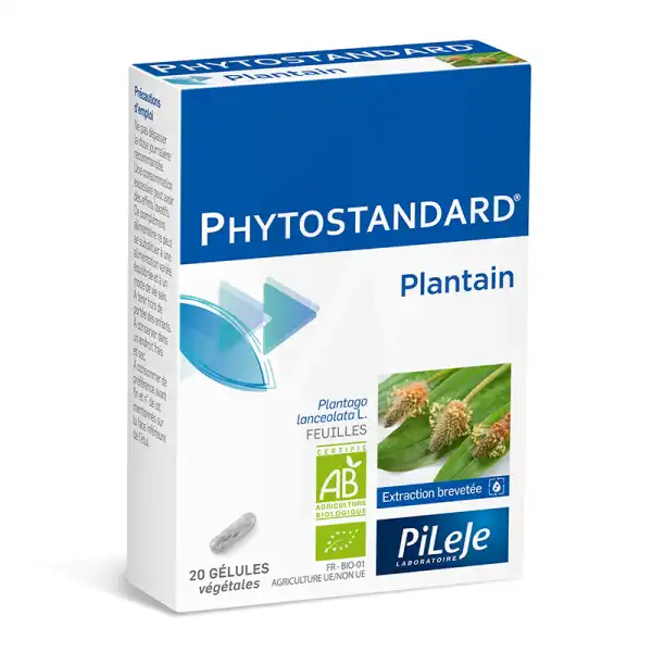 Pileje Phytostandard - Plantain 20 Gélules Végétales