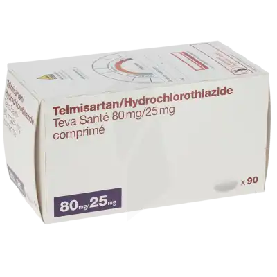 Telmisartan/hydrochlorothiazide Teva Sante 80 Mg/25 Mg, Comprimé à Eysines