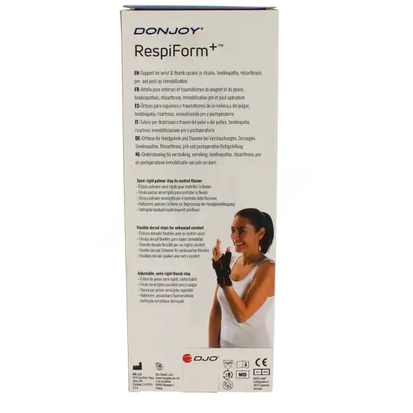 Donjoy Respiform Plus Attelle Poignet Pouce Gauche Xl