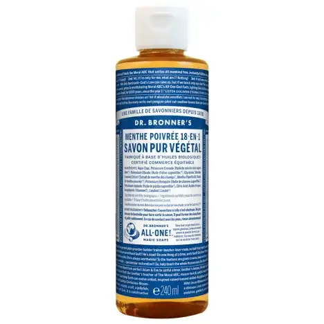 Dr Bronner's Savon Liquide Menthe PoivrÉe 240 Ml