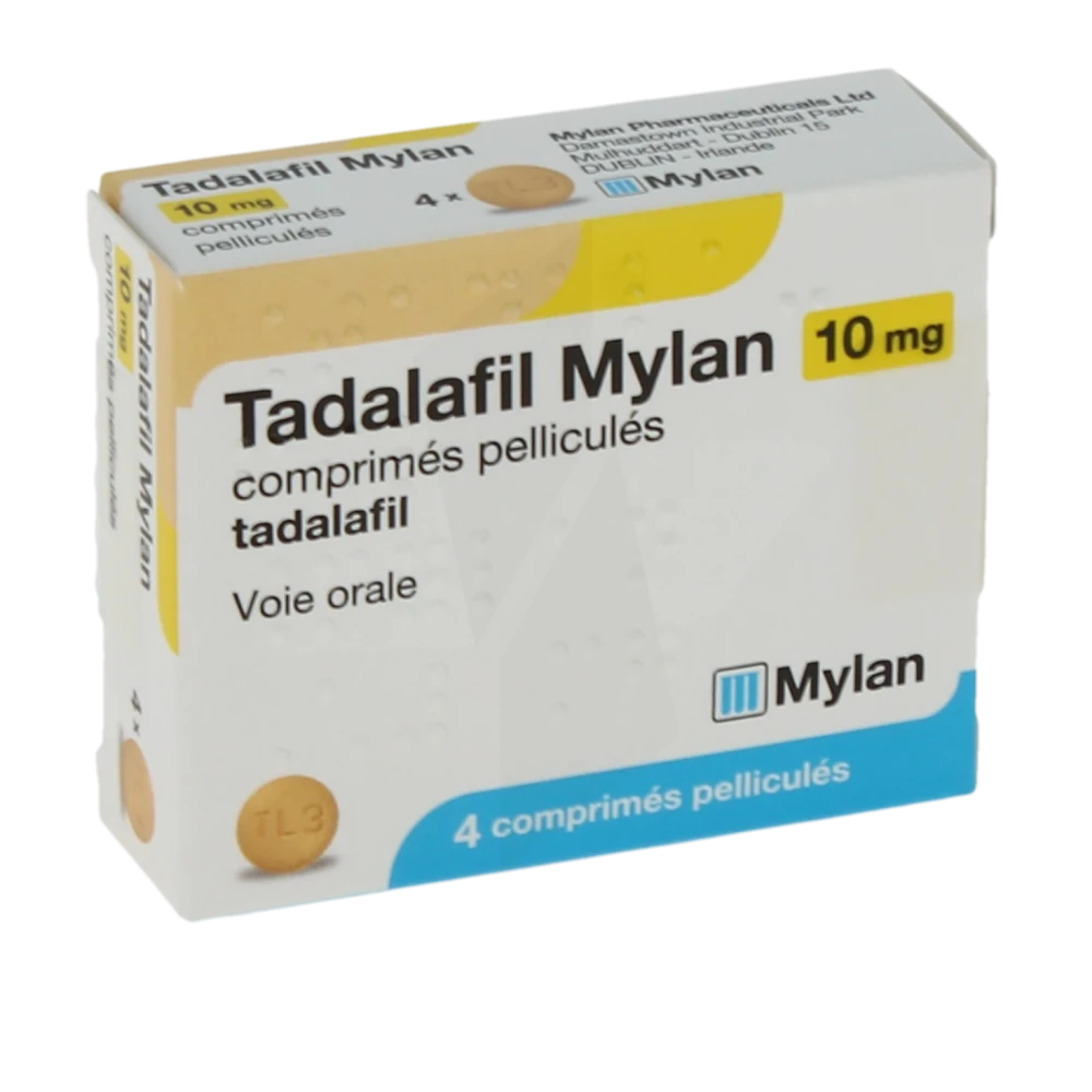 Tadalafil Mylan 10 Mg, Comprimé Pelliculé