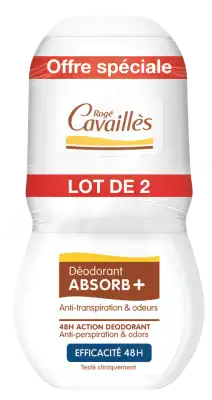Rogé Cavaillès Déodorants Déo Absorb+ Efficacité 48h Roll-on 2x50ml à LE LAVANDOU