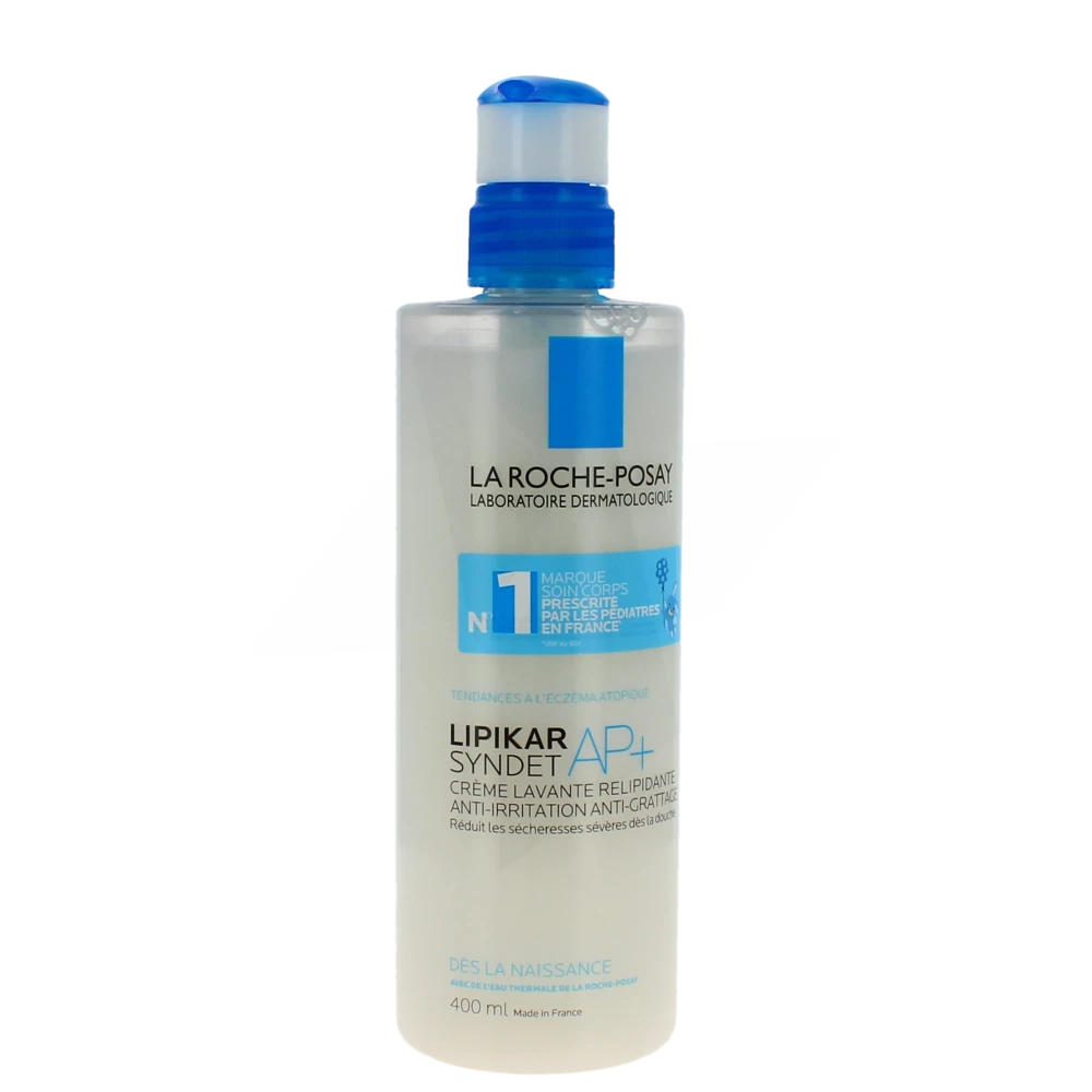 La Roche Posay Lipikar Syndet Ap + Crème Lavante Relipidante Flacon Pompe De 400 Ml